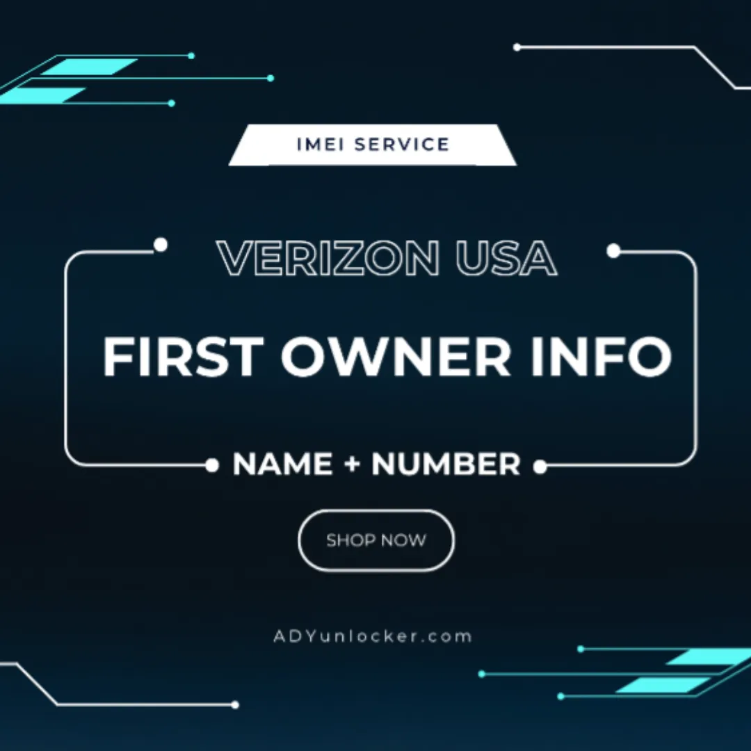 Verizon USA First Owner Info Name + Number