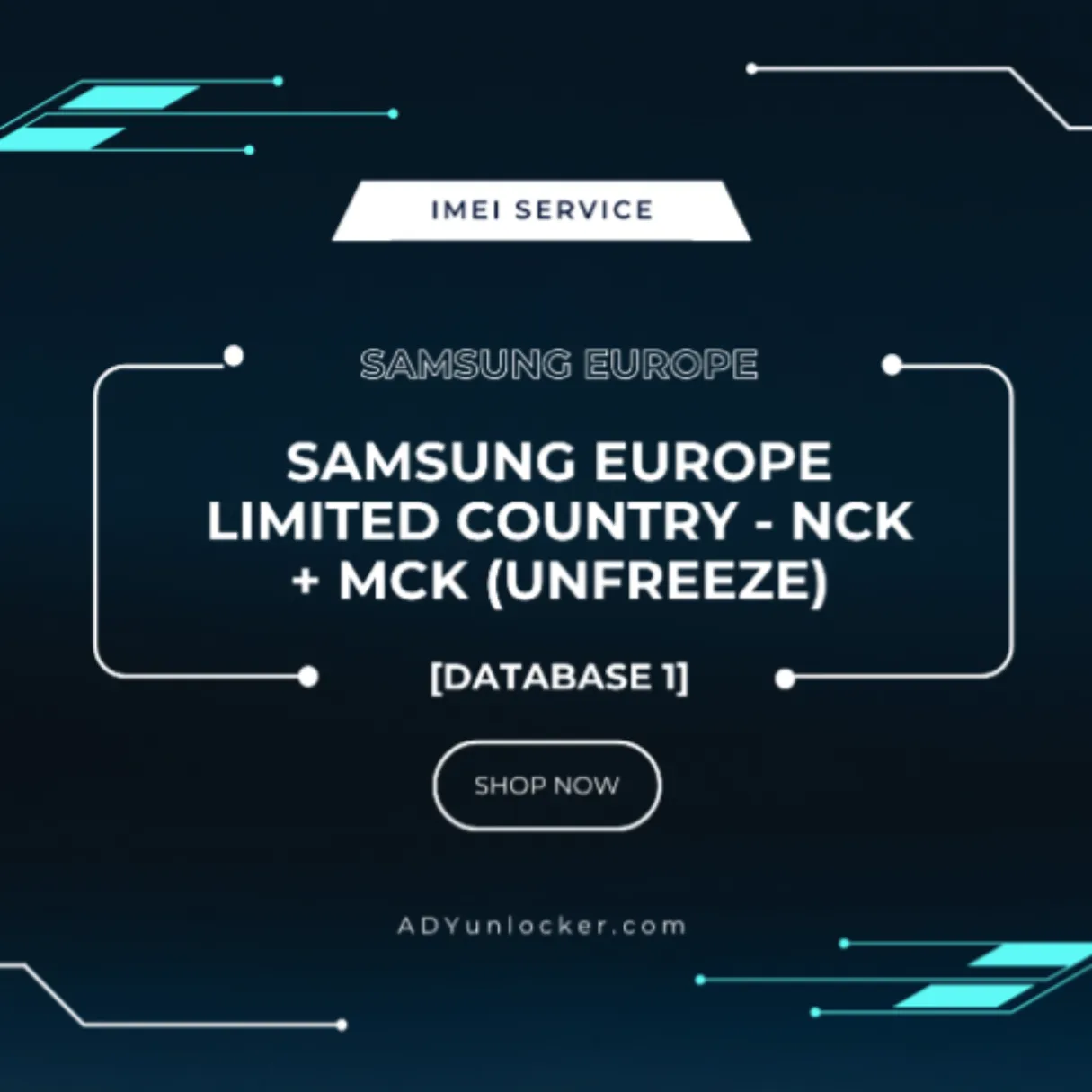 Samsung Europe Limited Country - NCK + MCK (Unfreeze) - Database 1