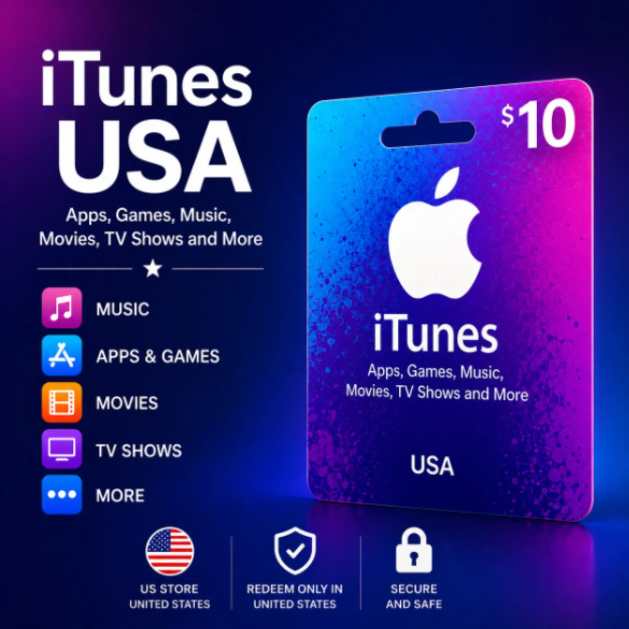 ITunes Gift Card 10$ US