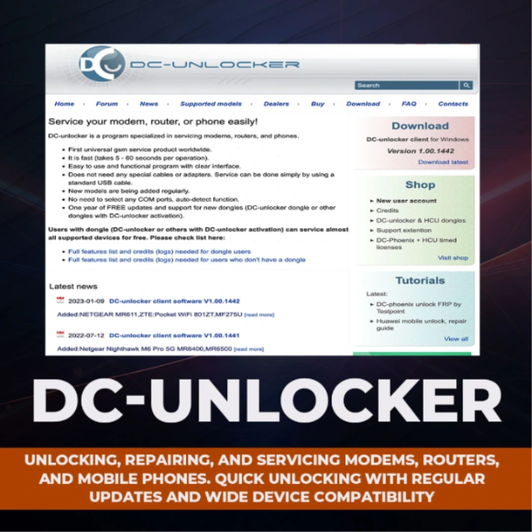 #1445 DC Unlocker Full activation for Infinity-Box/Dongle