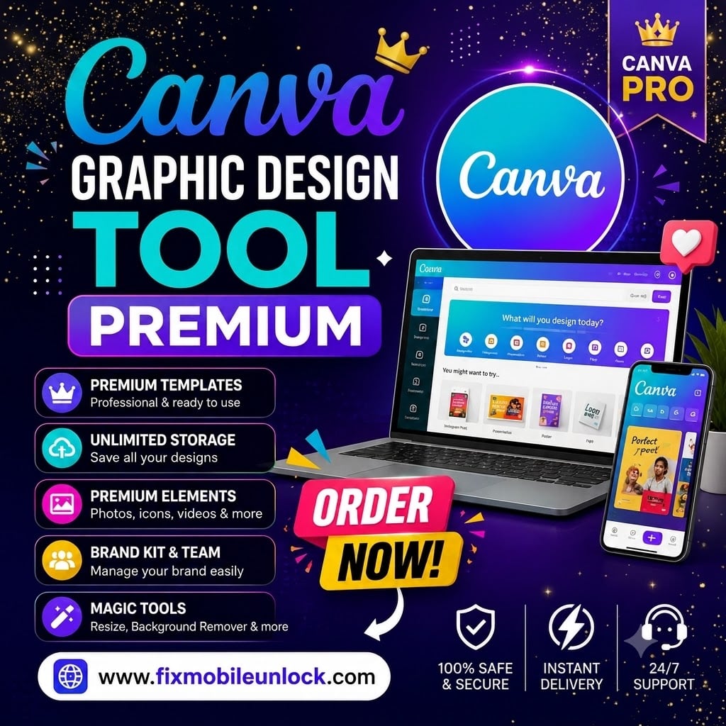 Canva Pro [ 1 Month ] - Best Graphic Design Tool
