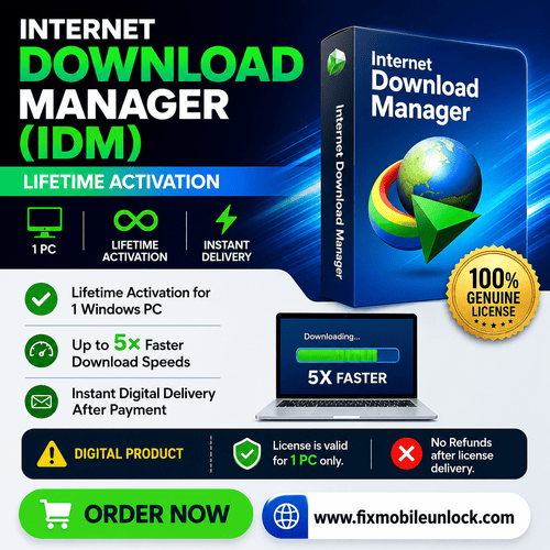 Internet Download Manager (IDM) 1Pc Lifetime Activation