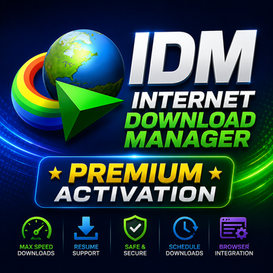 Internet Download Manger IDM For 1 PC (1 Year Acitvation)
