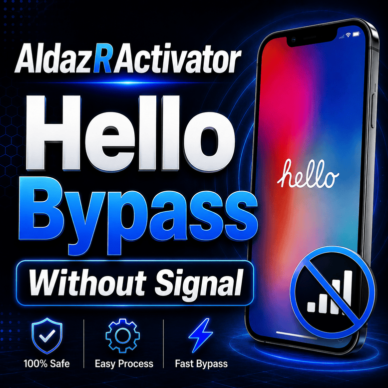 AldazRActivator Premium HELLO Bypass Without Signal A12/A13 | iPhone 11