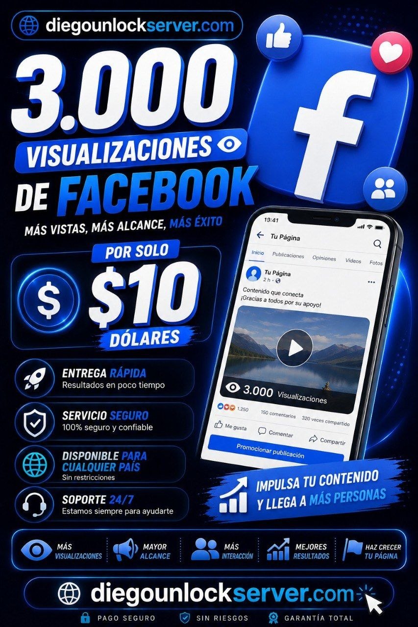 Facebook Video Views | Instant Start | Speed 500K/Day
