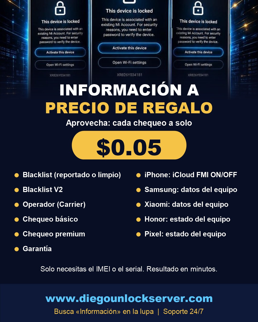 Información General | Blacklist (reportado o limpio) – OFERTA ✅