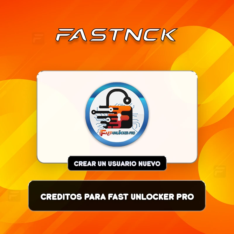 Creditos para Fast Unlocker Pro - Crear un Usuario Nuevo