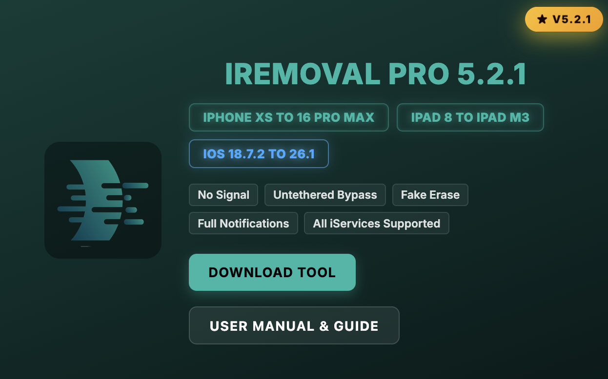 007# iRemoval Pro Promotion 5.2.1 - iOS15 - 26.1