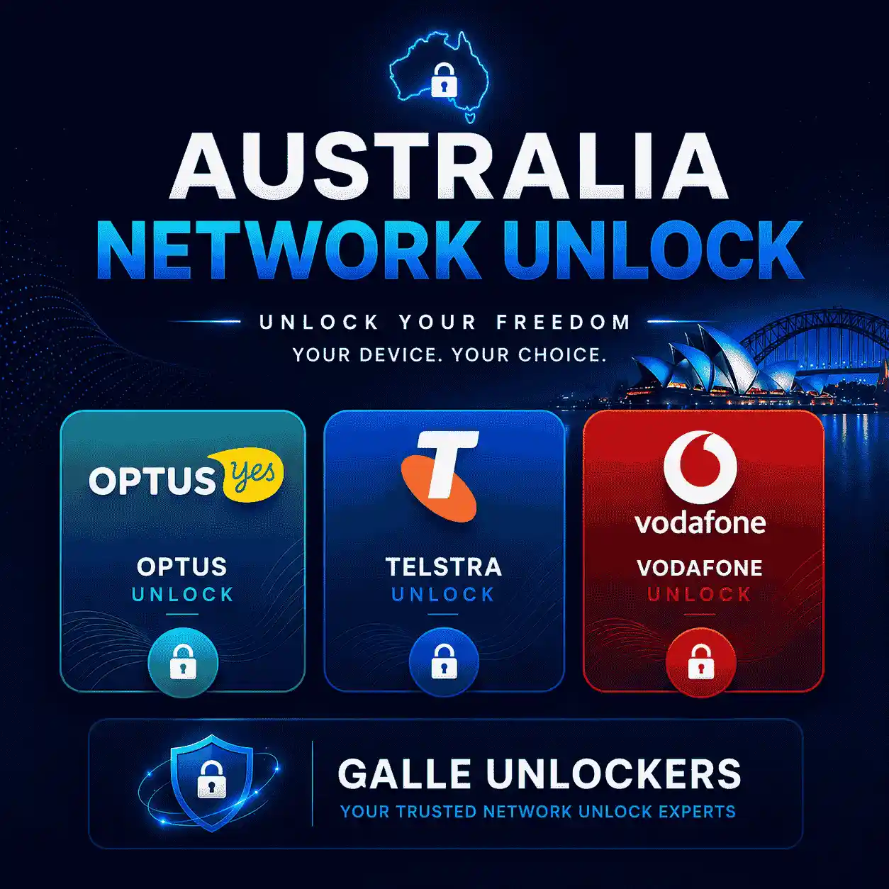 Australia Optus Generic ( NCK CODE ONLY) INSTAN to Few Hours