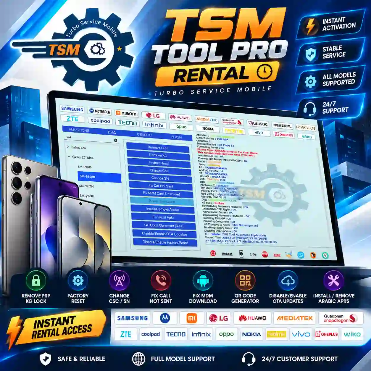 TSM tool rent 3 hours service 2