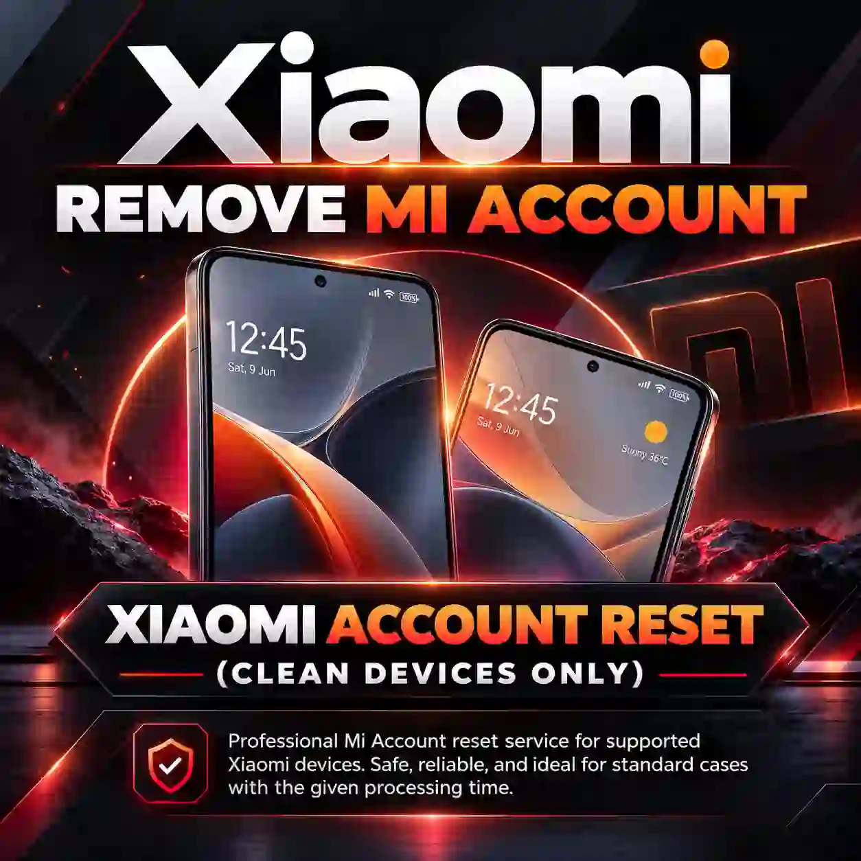 Xiaomi Offical Remove Mi Account CLEAN Panama AUTO API Instant