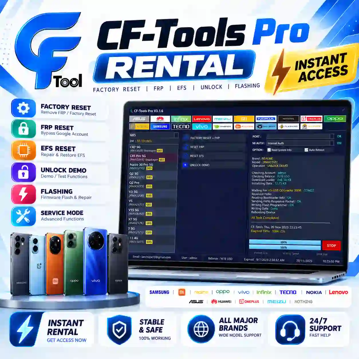 CF Tool Rent [12Hours] instant User /Password reply ✅ (Rental)