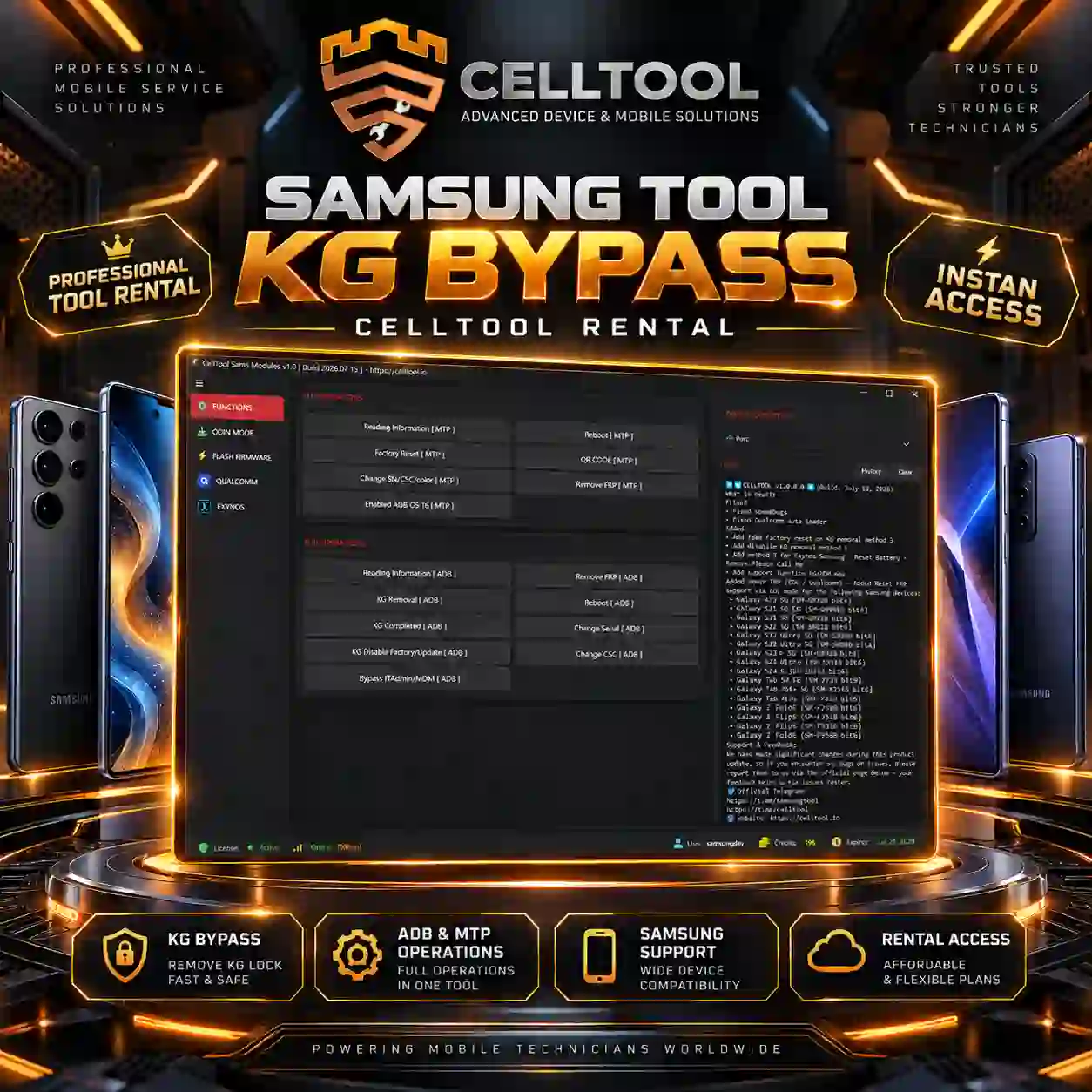 Samsung Tool KG Bypass (CellTool) Rental ( 12 hour)