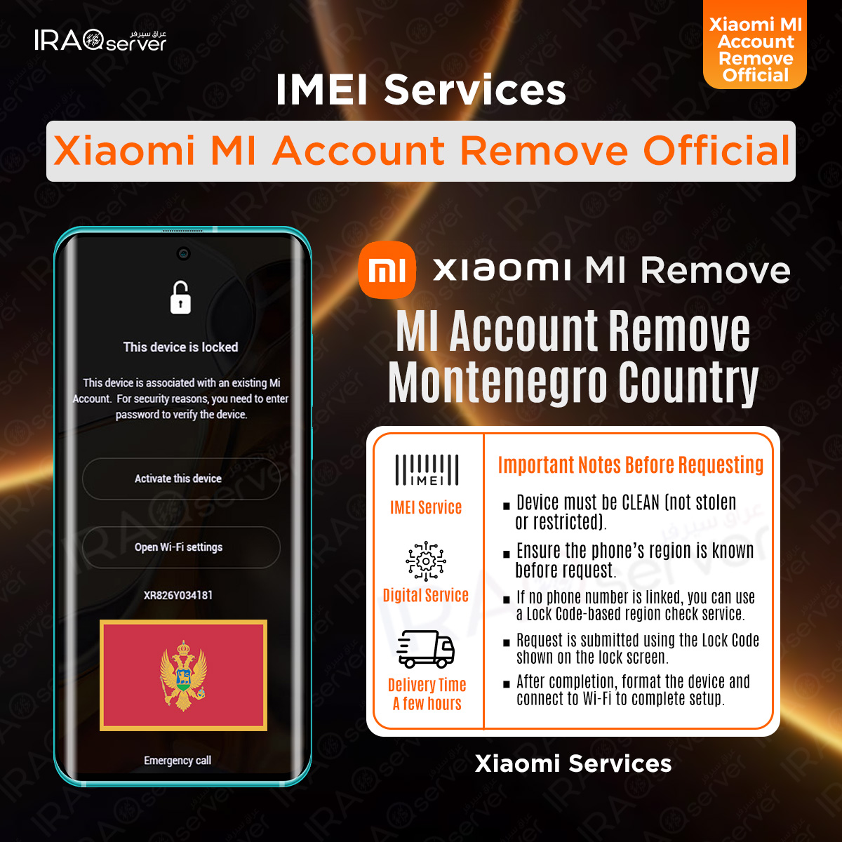 Xiaomi MI Account Remove - Montenegro ( Devices Clean )