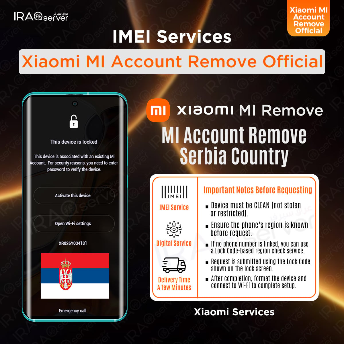 Xiaomi MI Account Remove - Serbia ( Devices Clean )