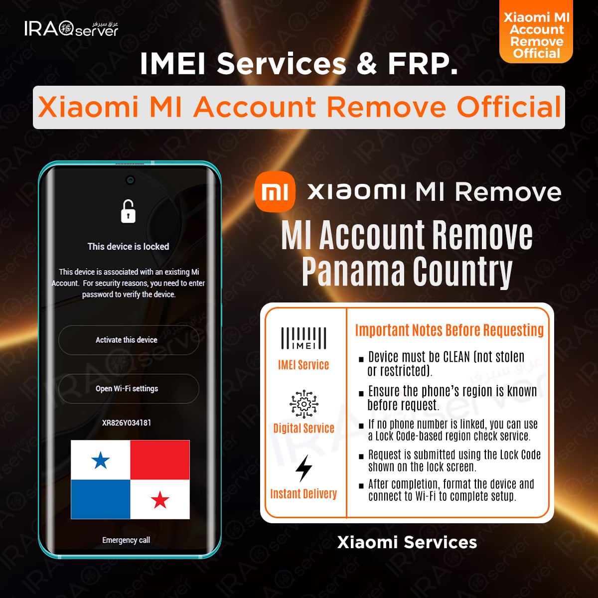 Xiaomi MI Account Remove - PANAMA ( Devices Clean )