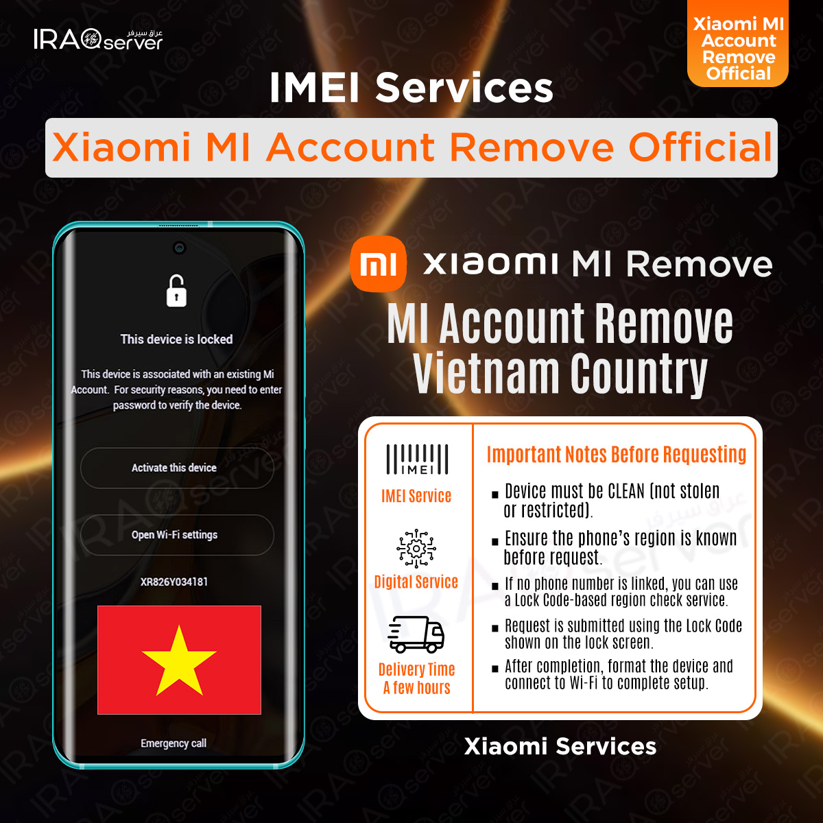 Xiaomi MI Account Remove - VIETNAM ( Devices Clean )