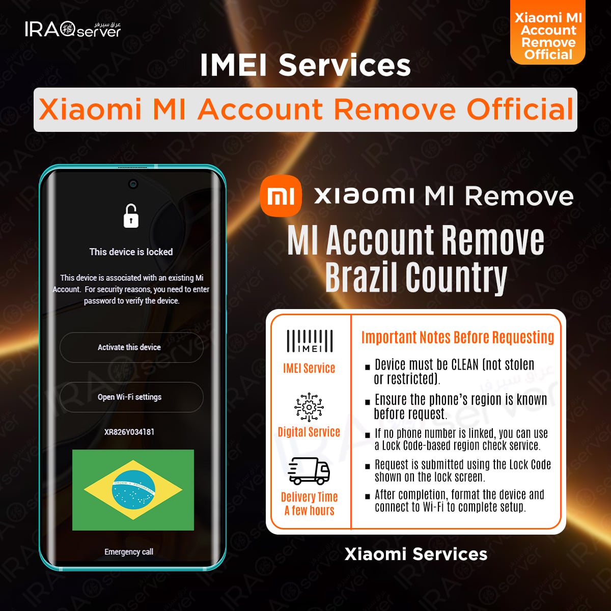 Xiaomi MI Account Remove - Brazil ( Devices Clean )