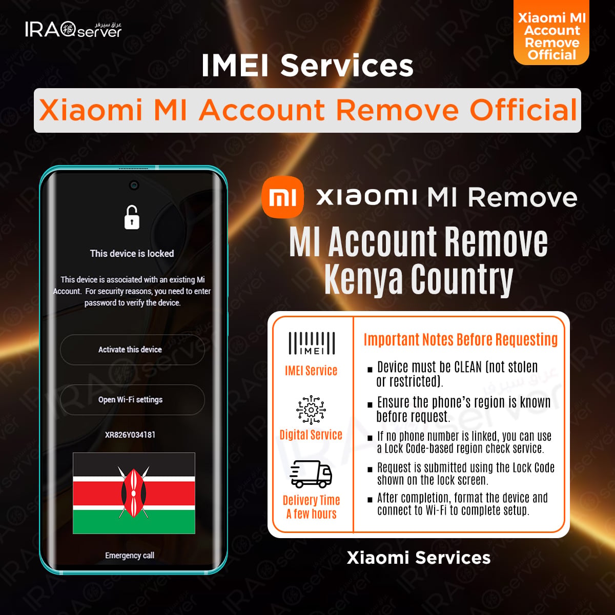 Xiaomi MI Account Remove { Country Kenya Support} ( Devices Clean )