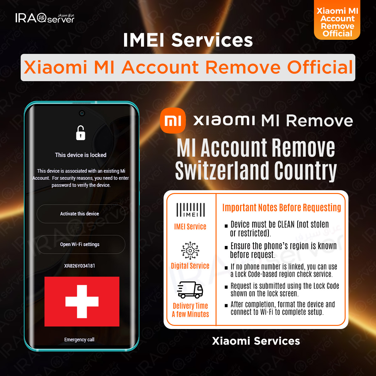 Xiaomi MI Account Remove - Switzerland ( Devices Clean )