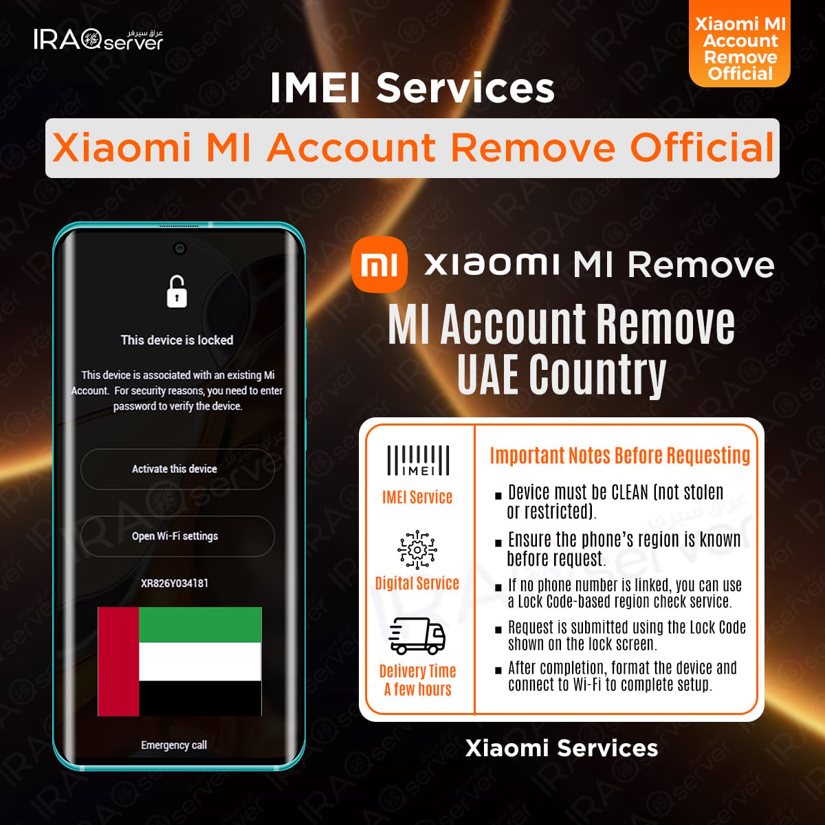 Xiaomi MI Account Remove - UAE Emrites ( Devices Clean )