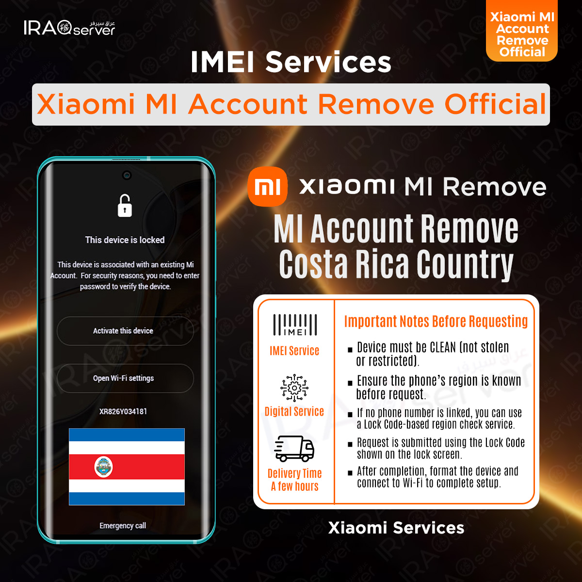 Xiaomi MI Account Remove - Costa ( Devices Clean )