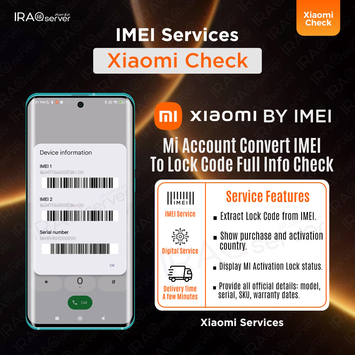 Xiaomi Convert IMEI To Lock Code Full Info Check