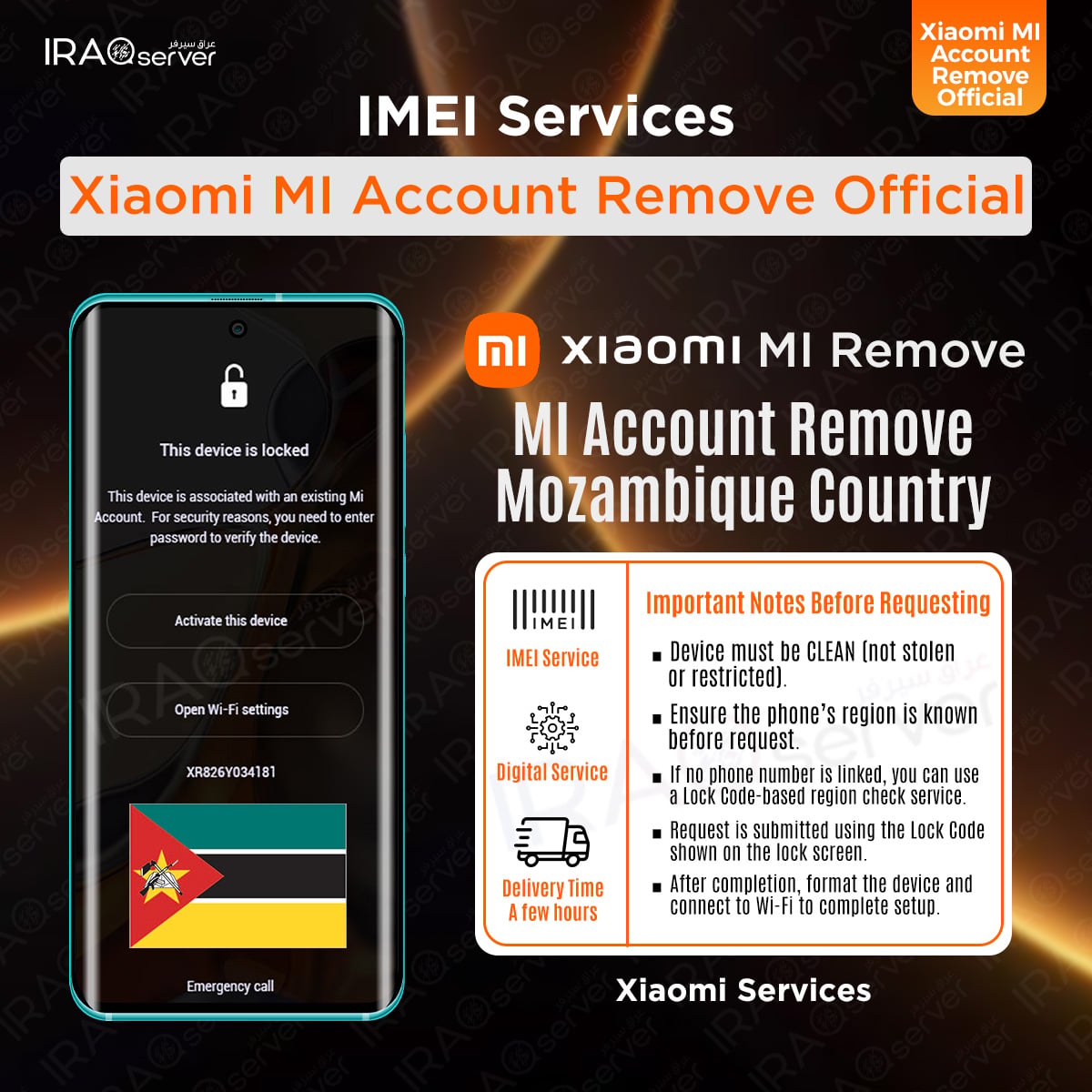 Xiaomi MI Account Remove - Mozambique ( Devices Clean )