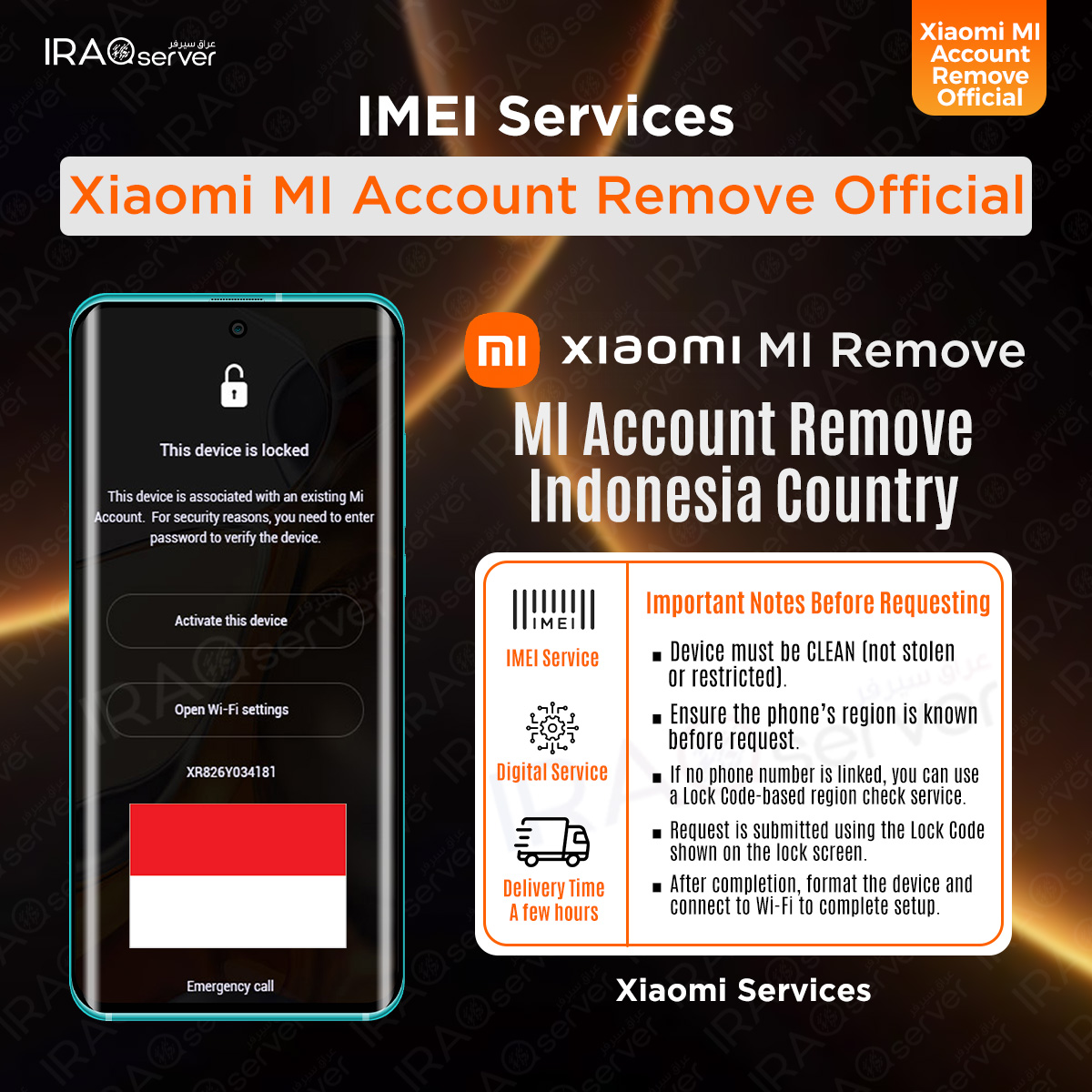 Xiaomi MI Account Remove - Indonesia ( Devices Clean )