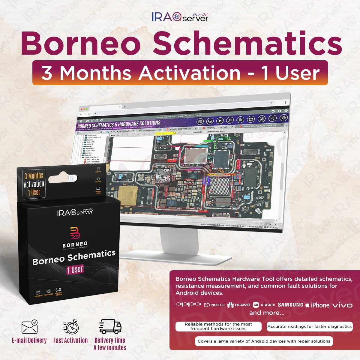Borneo Schematics Tool -3 Months Activation ( 1 PC - License Key )