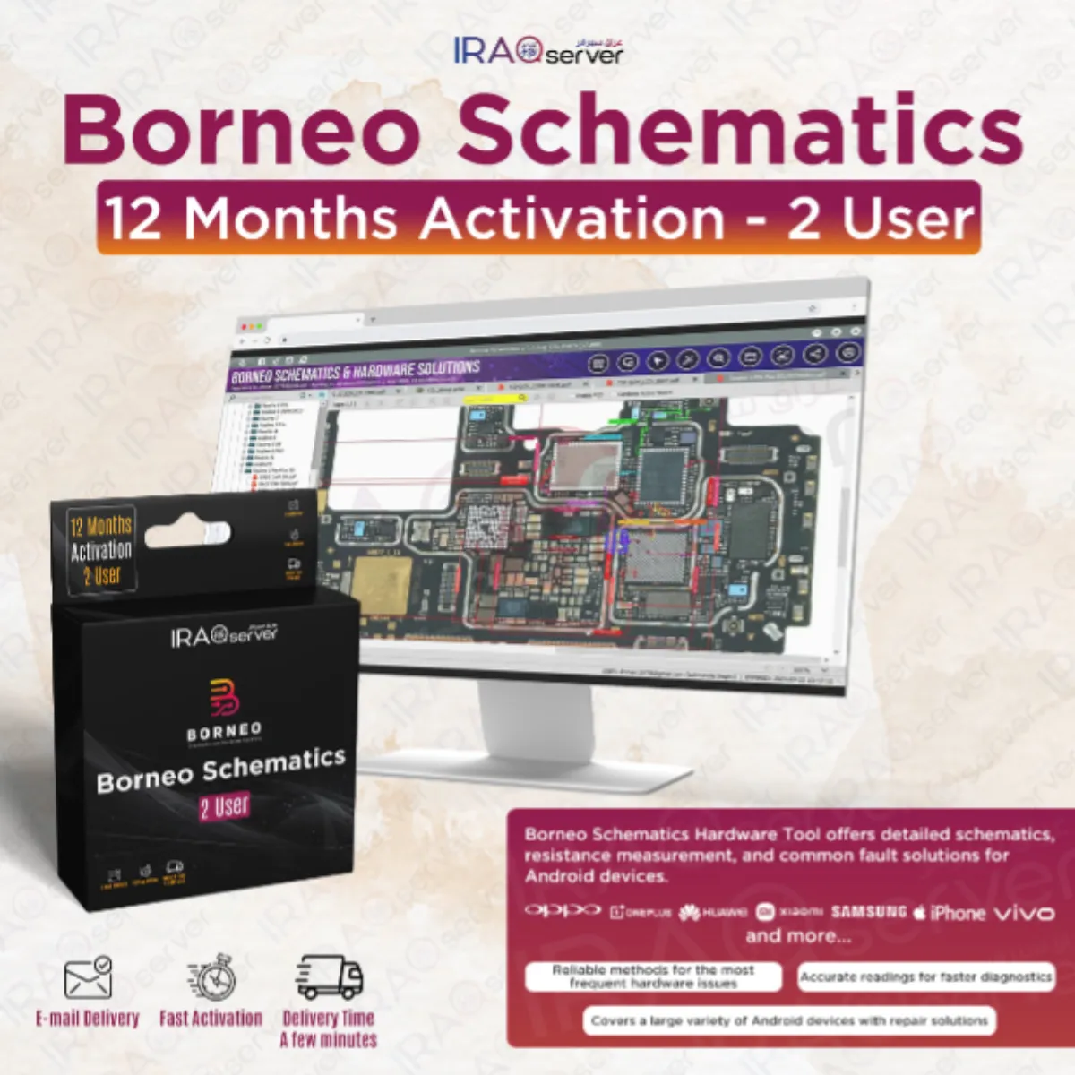 Borneo Schematics Tool -12 Months Activation ( 2 PC - License Key )