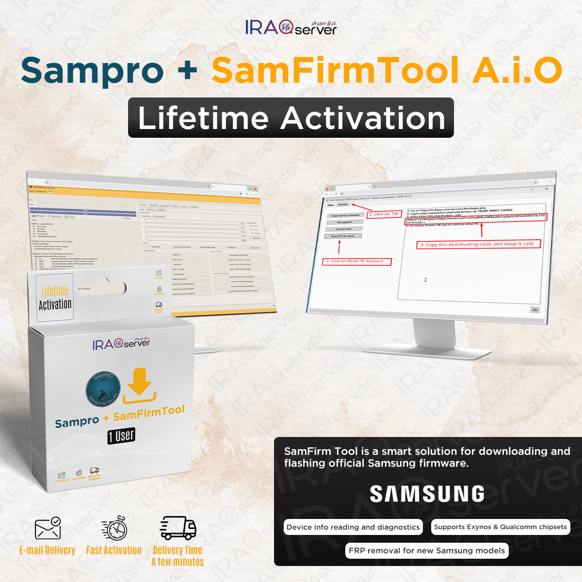 Sampro + SamFirmTool A.i.O - LiftTime Activation (1 PC )
