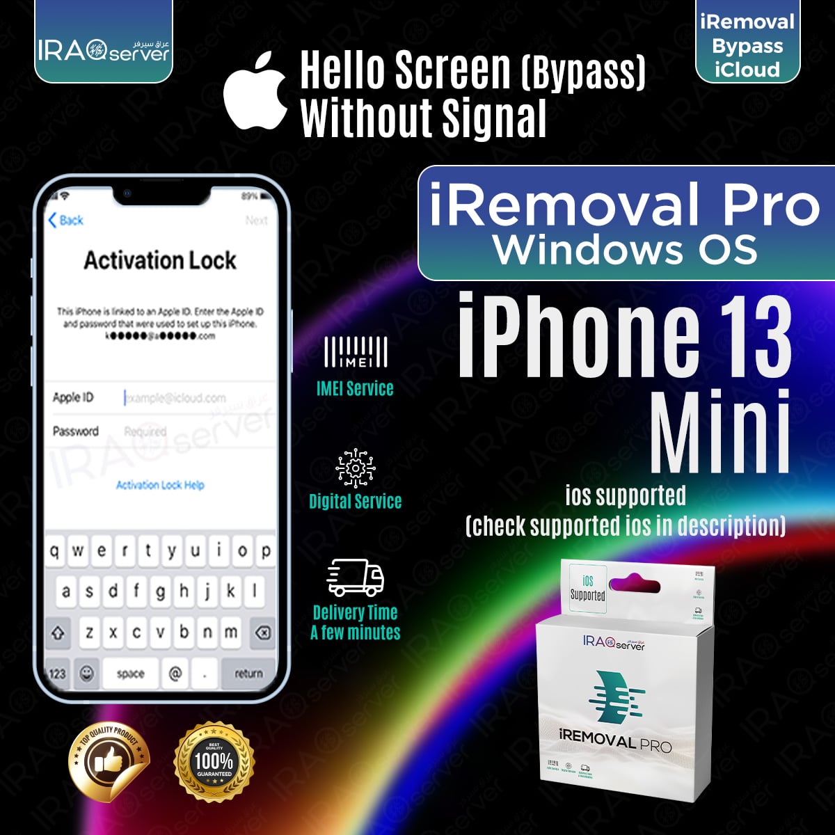 iRemoval PRO Edition - iPhone 13 Mini Hello Bypass without Signal