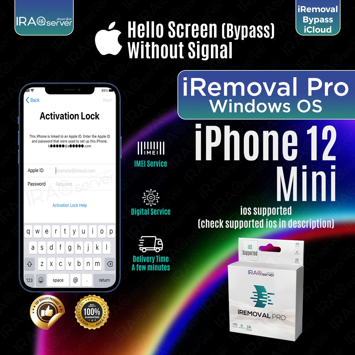 iRemoval PRO Edition - iPhone 12 Mini Hello Bypass without Signal
