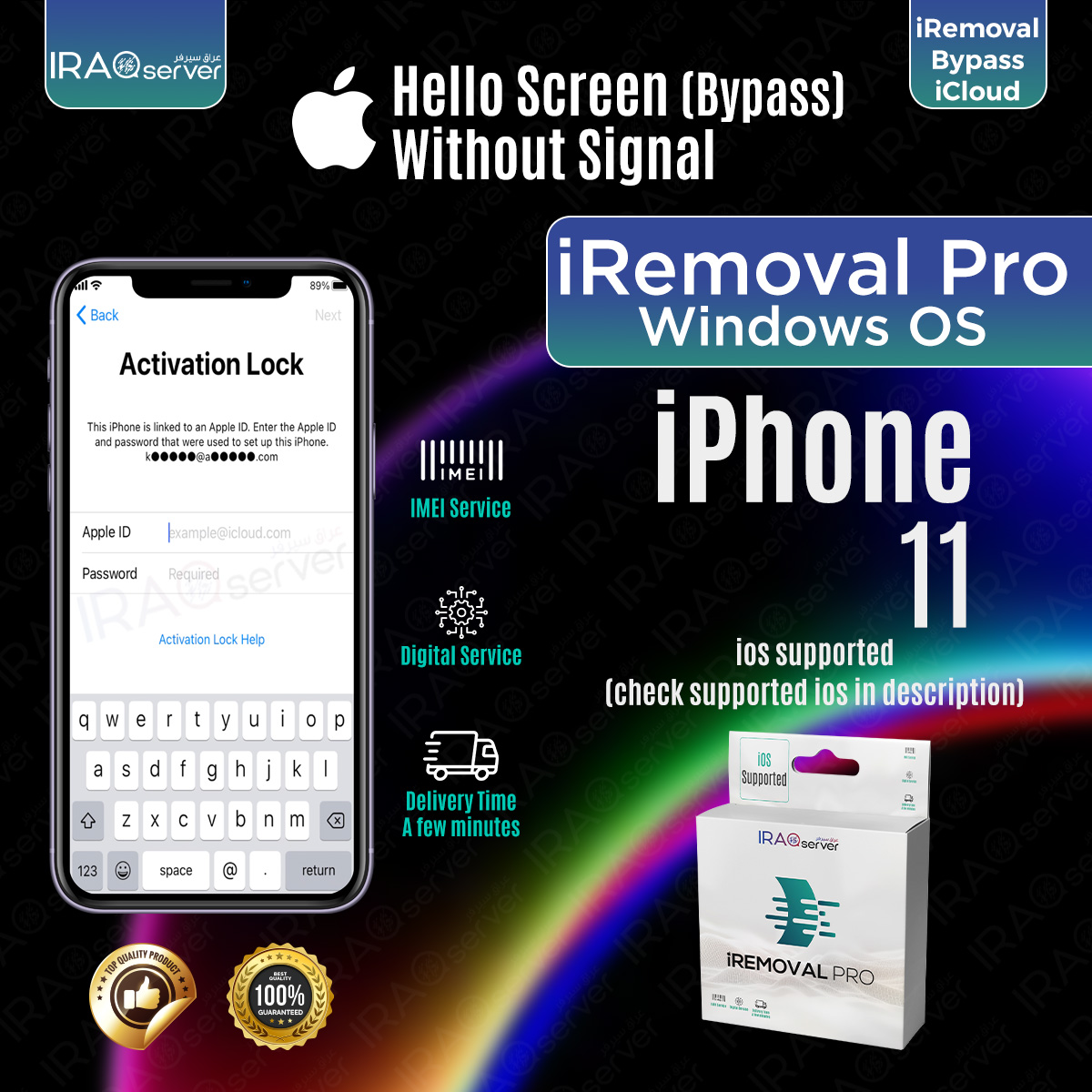 iRemoval PRO Edition - iPhone 11 Hello Bypass without Signal