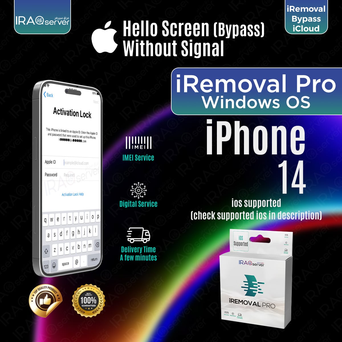 iRemoval PRO Edition - iPhone 14 Hello Bypass without Signal