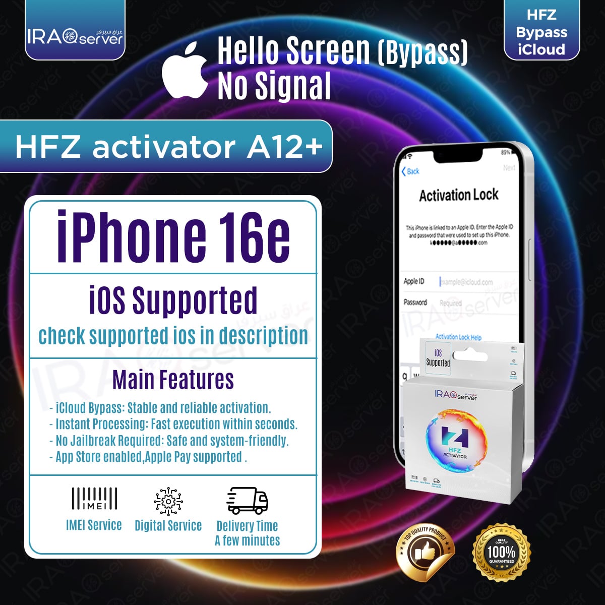 HFZ Activator Bypass iCloud iPhone 16e Hello Bypass without Signal