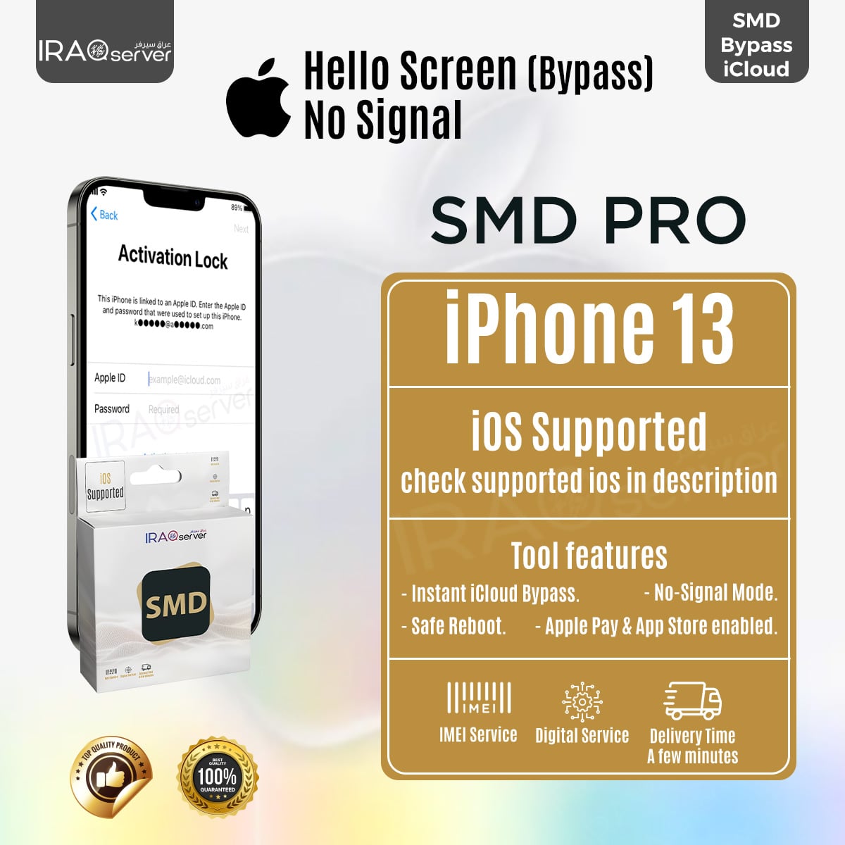 SMD Bypass iCloud iPhone 13 without Signa