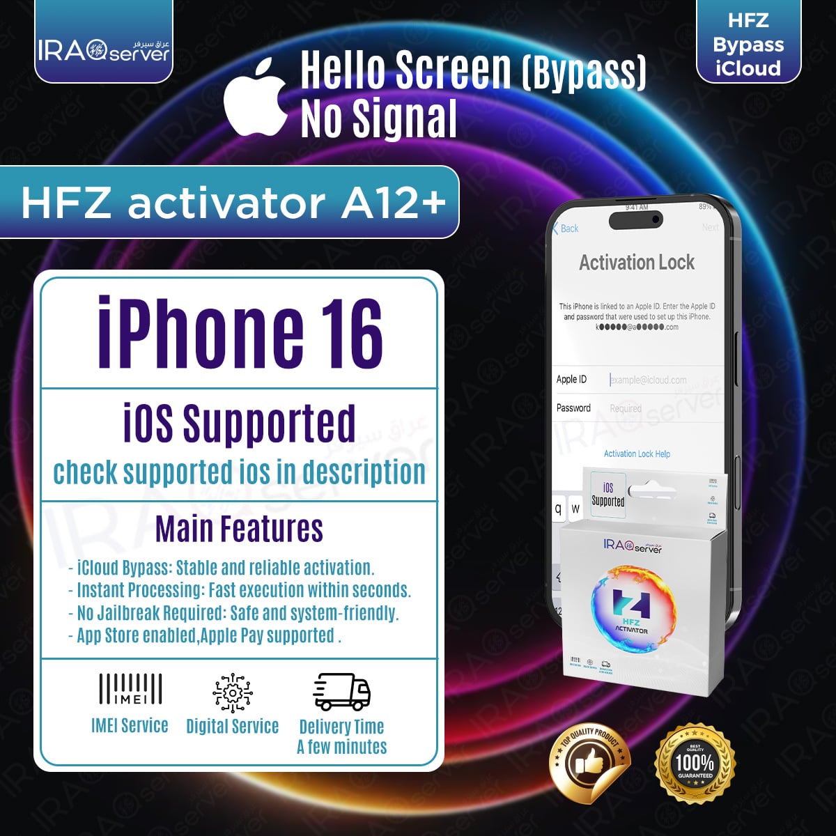 HFZ Activator Bypass iCloud iPhone 16 Hello Bypass without Signal
