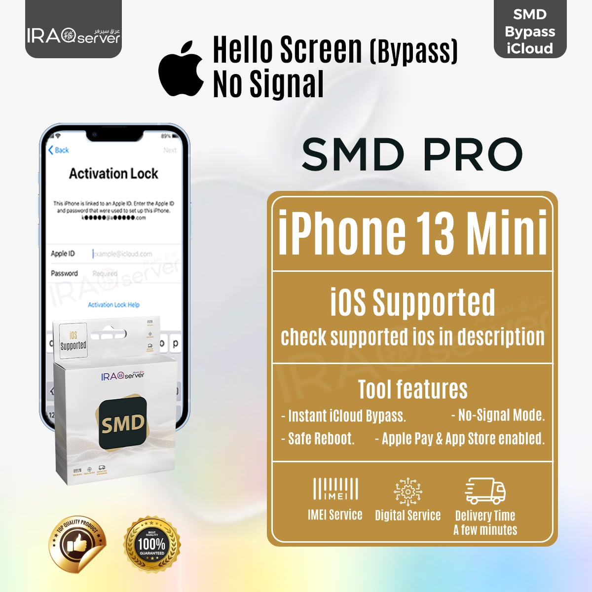 SMD Bypass iCloud iPhone 13 MINI without Signa