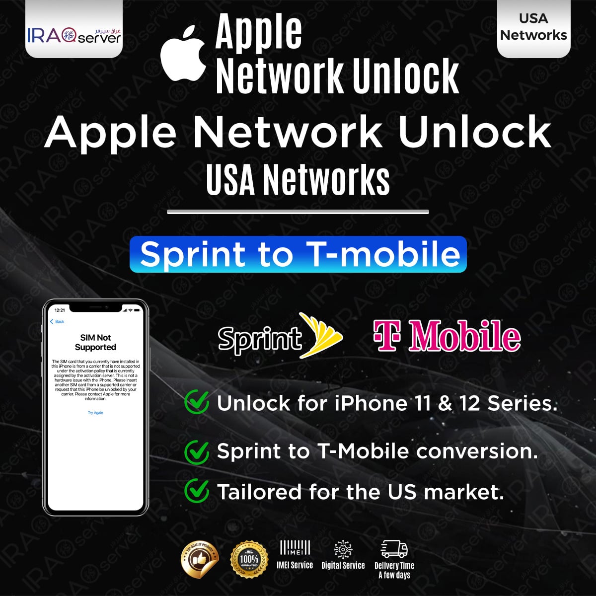 iPhone 11 & 12 Series USA Network (Sprint To T-Mobile)