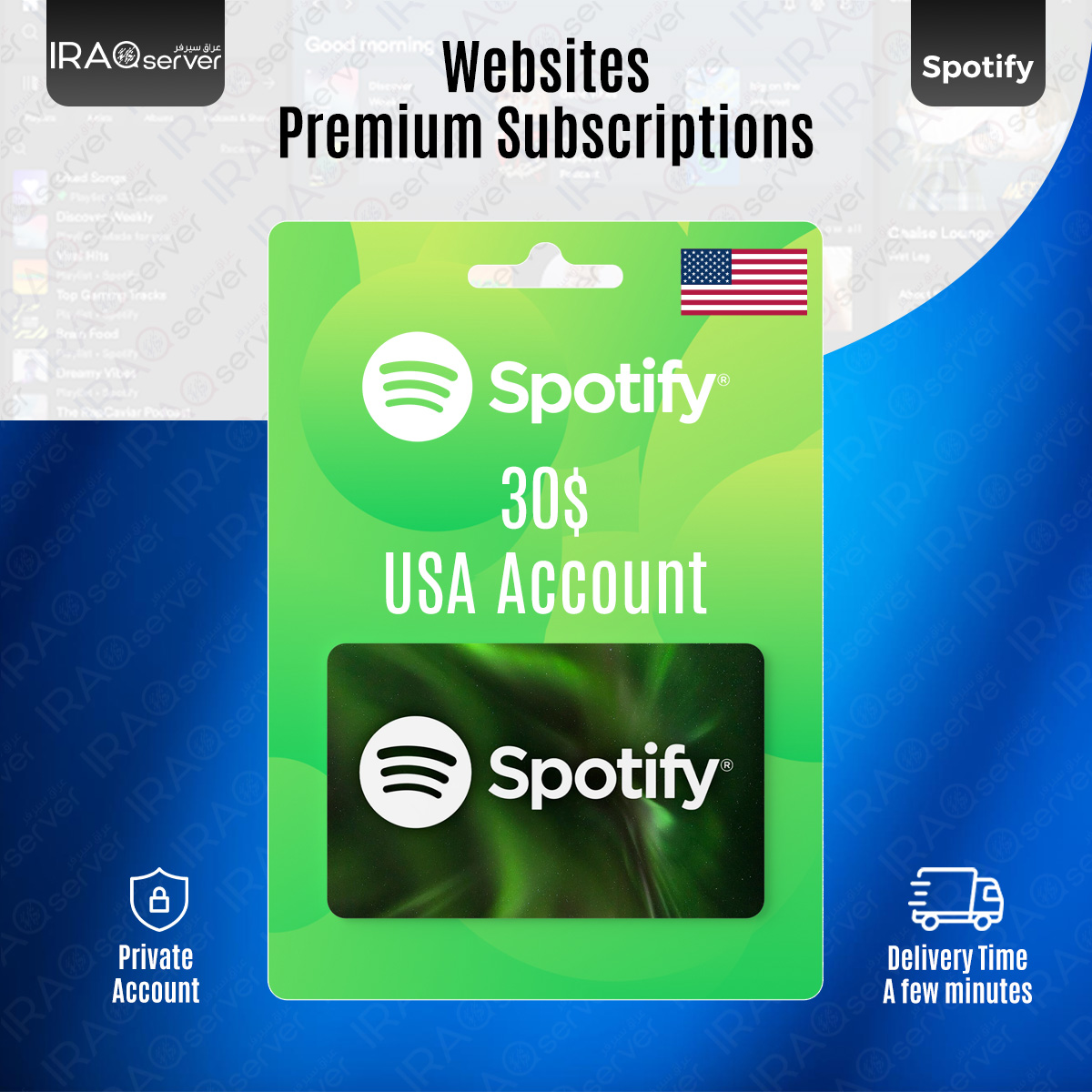 Spotify (30$ USA account)