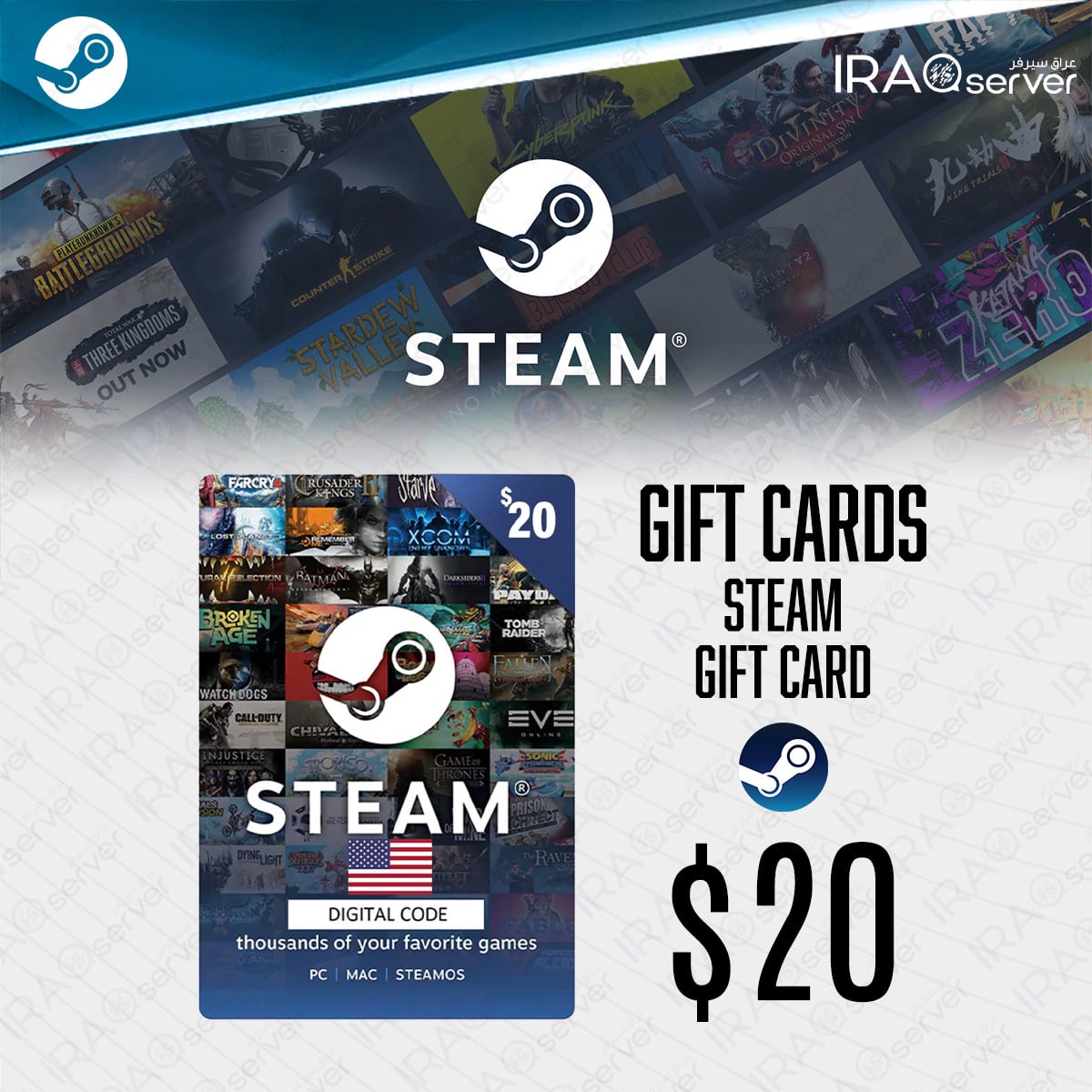 Steam Cards 20$ (USA)