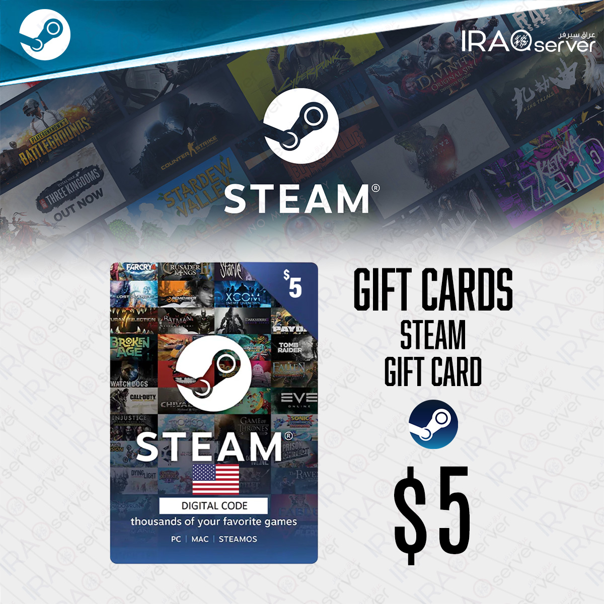 Steam Cards 5$ (USA)