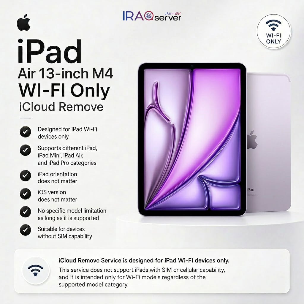 iPad Pro 13-inch M4 WI-FI Only - iCloud Remove