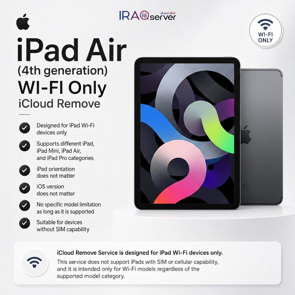 iPad Air (4th generation) WI-FI Only - iCloud Remove