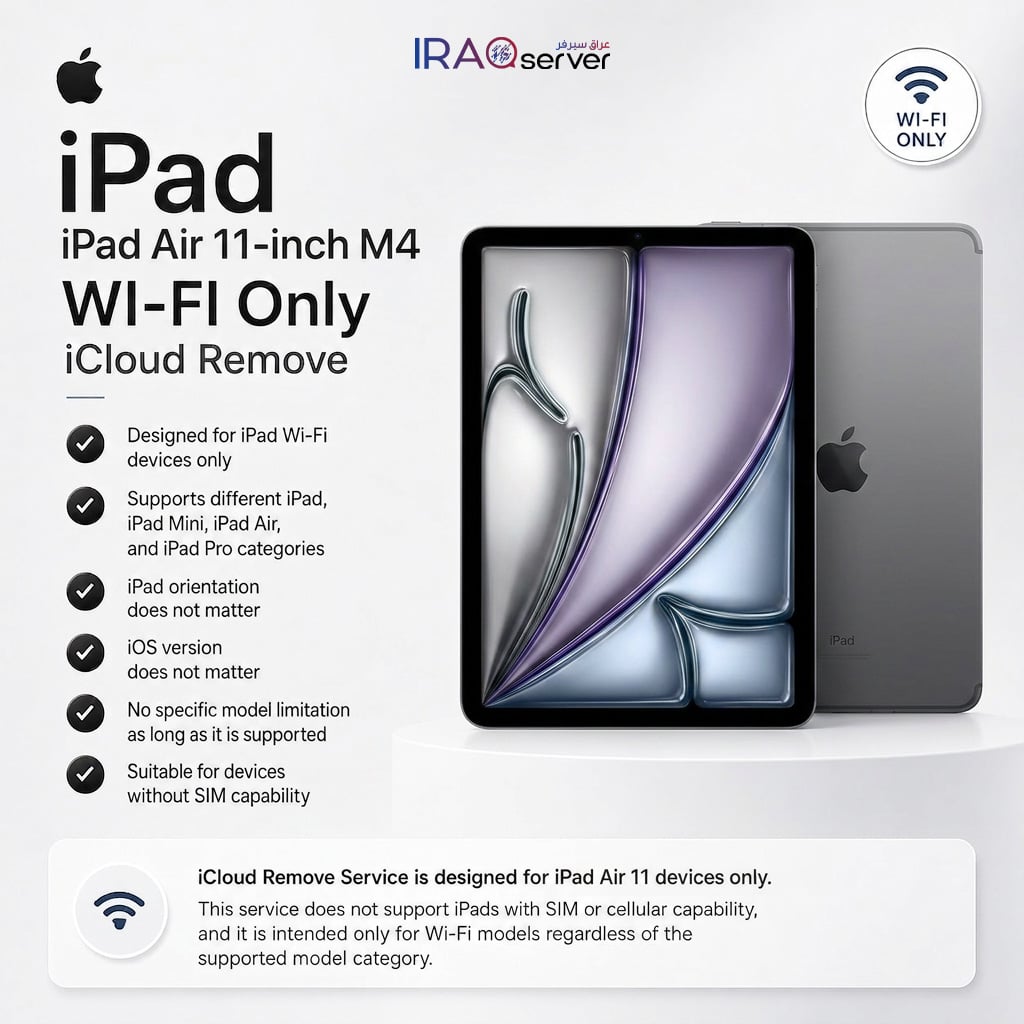 iPad Pro 11-inch M4 WI-FI Only - iCloud Remove