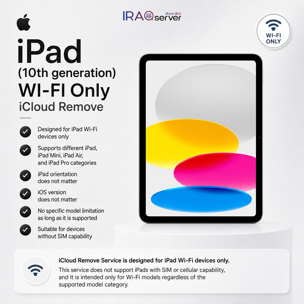 iPad (10th generation) WI-FI Only - iCloud Remove