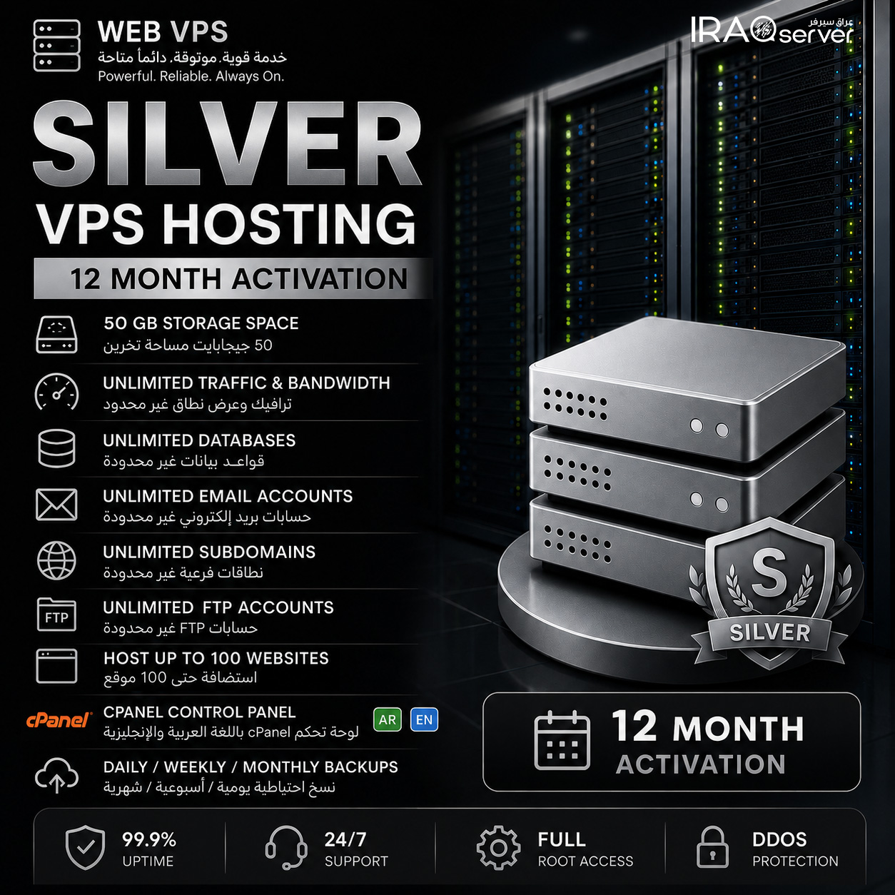 Silver VPS Hosting - 12 Month Activation