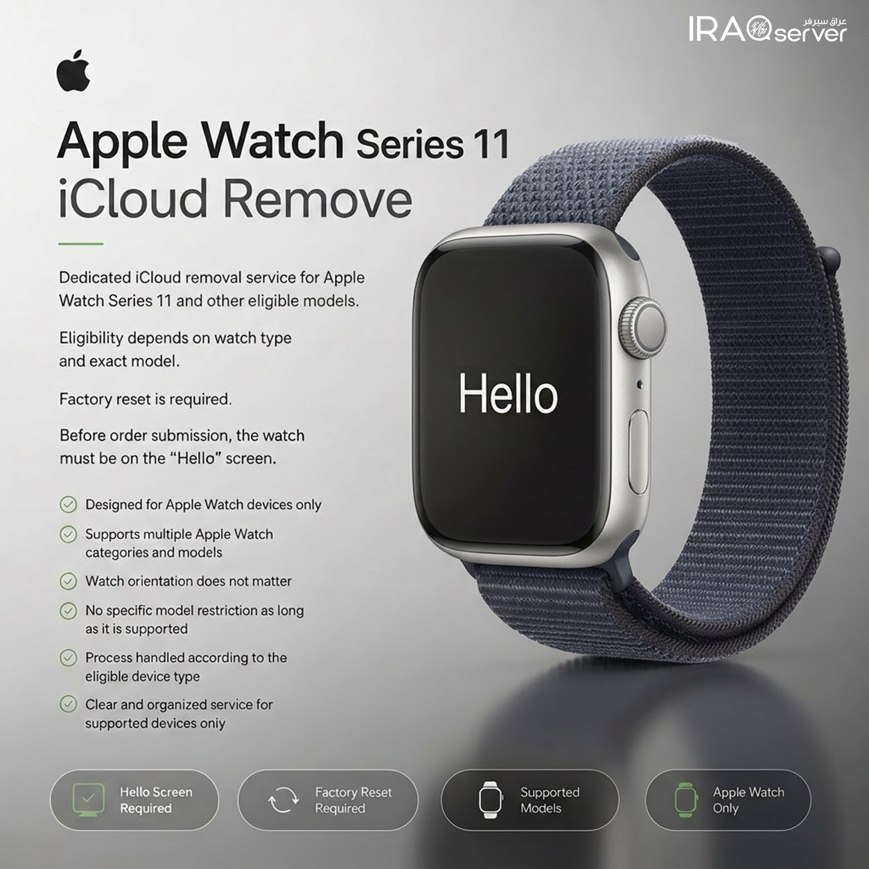 Apple Watch S11 GPS Only - iCloud Remove